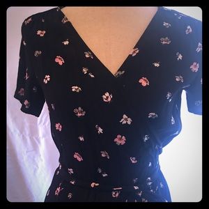 Gap brand Navy Floral Wrap Dress
